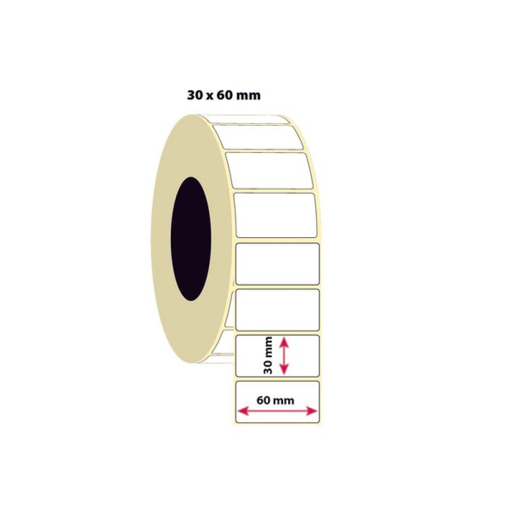 İşimiz Etiket 30X60MM Termal Etiket | 6 Rulo | 1500 Sarım | Barkod Okuyucular Fiyatı
