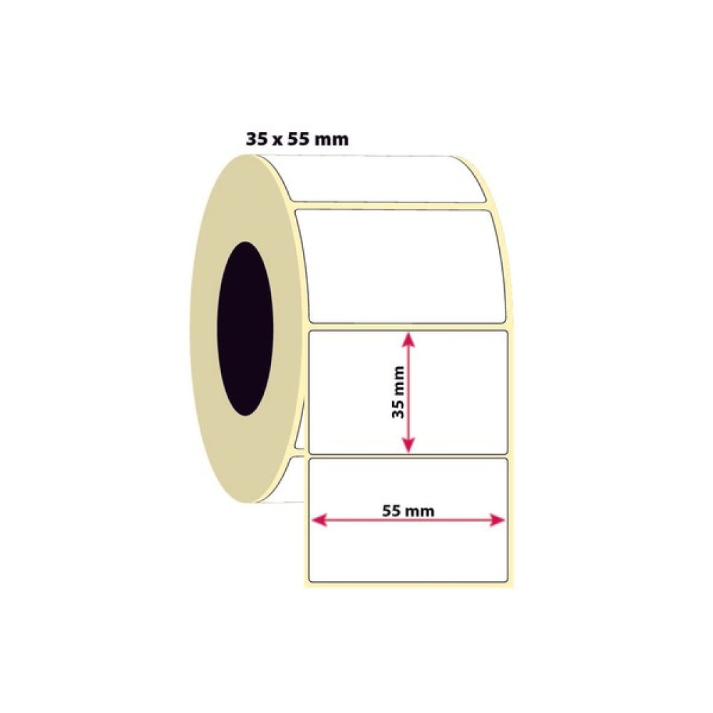 İşimiz Etiket 35X55MM Kuşe Etiket | 6 Rulo | 1000 Sarım | Oto Boyaları Fiyatı