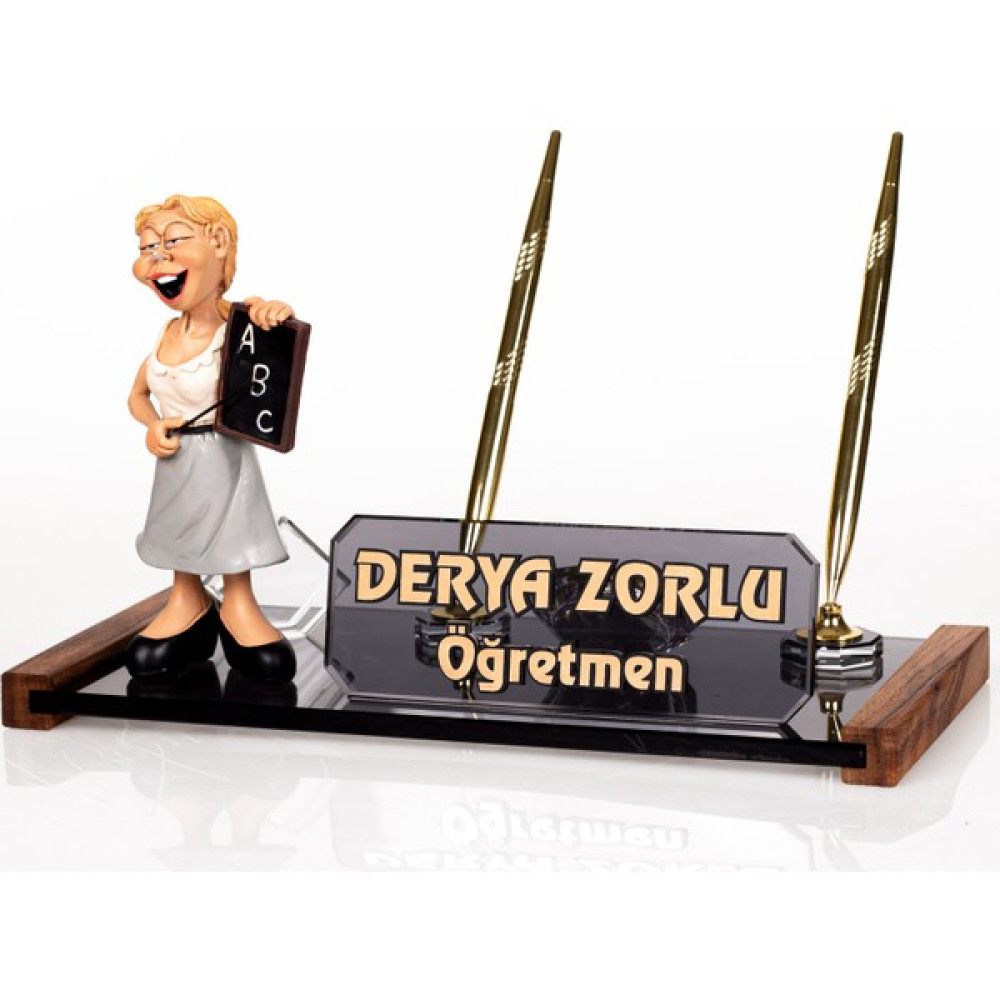 Isimlik Sepeti Isme Özel Öğretmen Biblolu Masa Isimliği Kristal Isimlik Ofis Seti Fiyatı