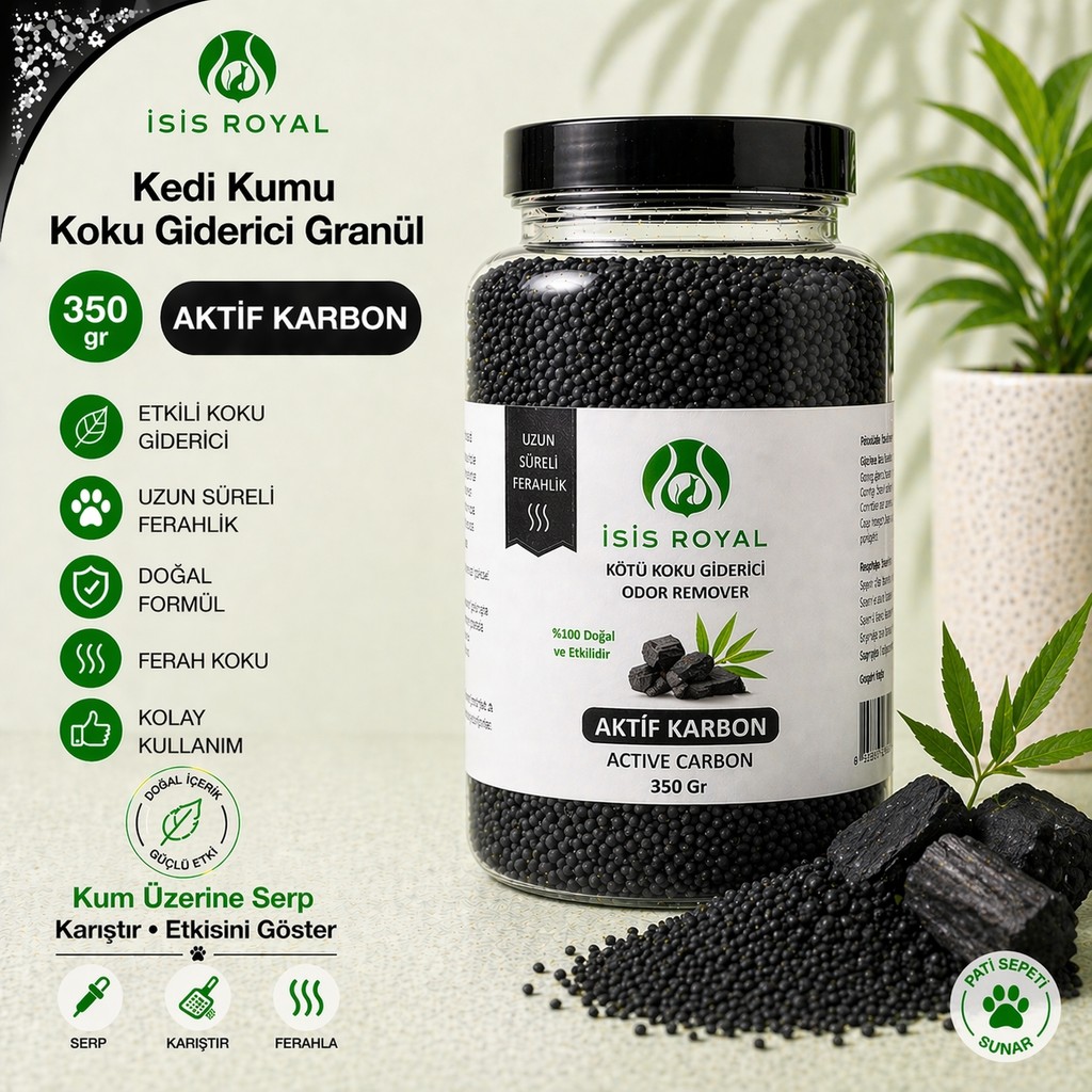 İsis Royal Kedi Kumu Koku Giderici Granül 350 gr - Aktif Karbon Evcil Hayvan Ürünleri Fiyatı