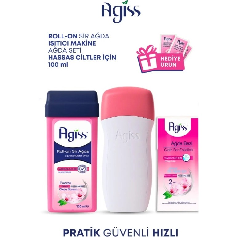 Isıtıcı Ağda Makinesi, Hassas Ciltler Için Ağda 100 Ml, 2 Metre Ağda Bezi, Ağda Temizleme Mendili Diğer Fiyatı