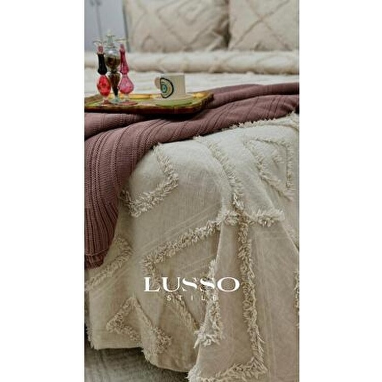 Iskandinav Çift Kişilik Yatak Örtüsü 250X250 2 Yastık - 250 x 260 cm - Kahverengi Yastık Kılıfı Fiyatı