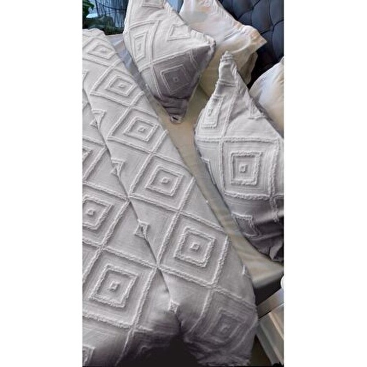 Iskandinav Çift Kişilik Yatak Örtüsü 250X260 ve 2 Adet Yastık Gümüş Gri - 240 x 250 cm Yastık Kılıfı Fiyatı