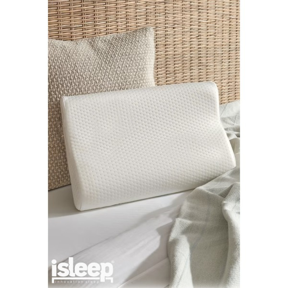 Isleep Visco Yastık - Yüksek Boyun Destekli Ortopedik - Yıkanabilir Dış Kılıf - Terletmez Özellikli - 40 x 60 cm - Beyaz Yastık Fiyatı