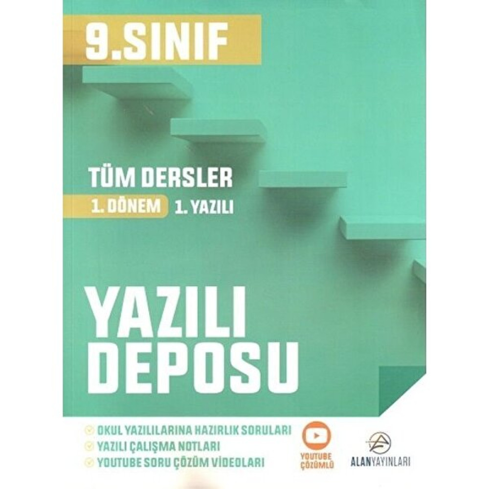 İşler Yayınevi Alan Yayınları 9. Sınıf Tüm Dersler Yazılı Deposu 1. Dönem 1. Deneme Tüm Dersler Fiyatı