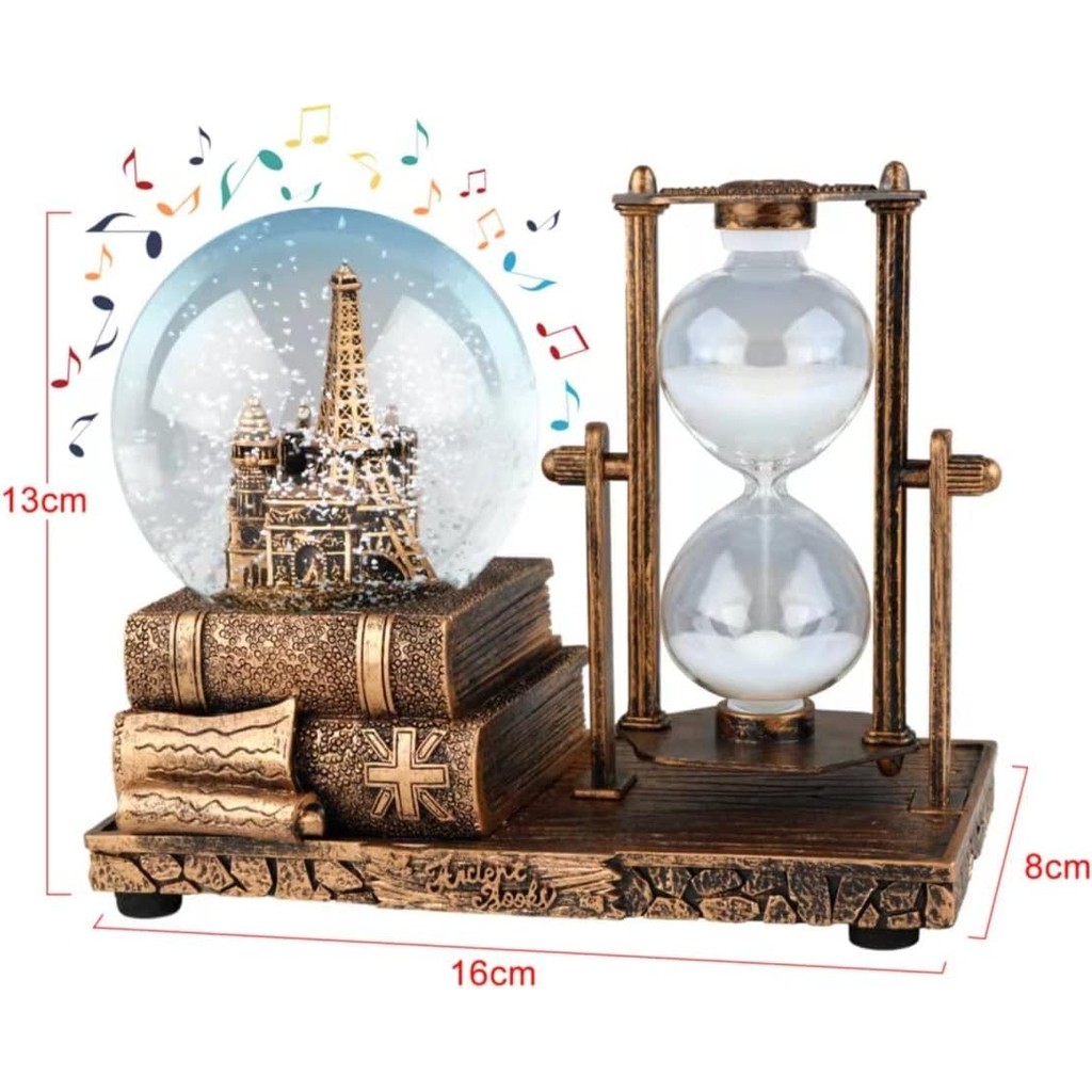 Isme Özel Müzikli Kar Küresi ve Kum Saati Dekoratif Biblo – Eiffel Kulesi Tasarımlı, 16X13X8 cm - -- SSD / Solid State Drive Fiyatı