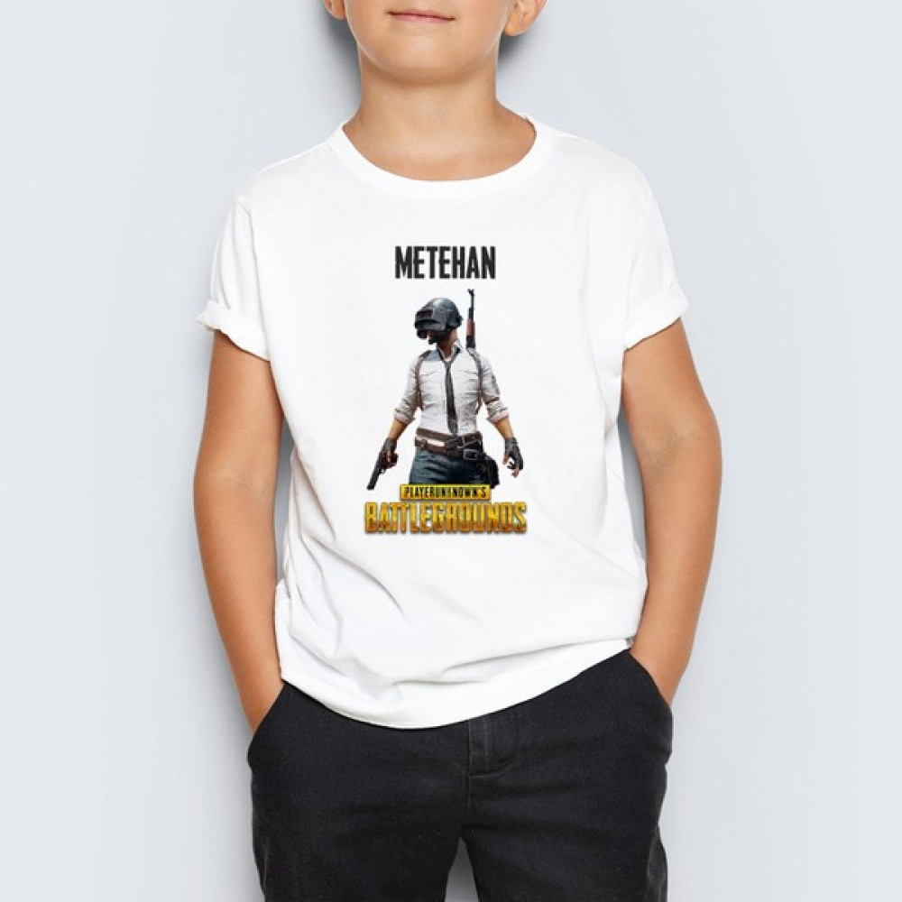Isme Özel Pubg Baskılı Çocuk Tişört T-Shirt Mr-02 Erkek Çocuk T-shirt Fiyatı