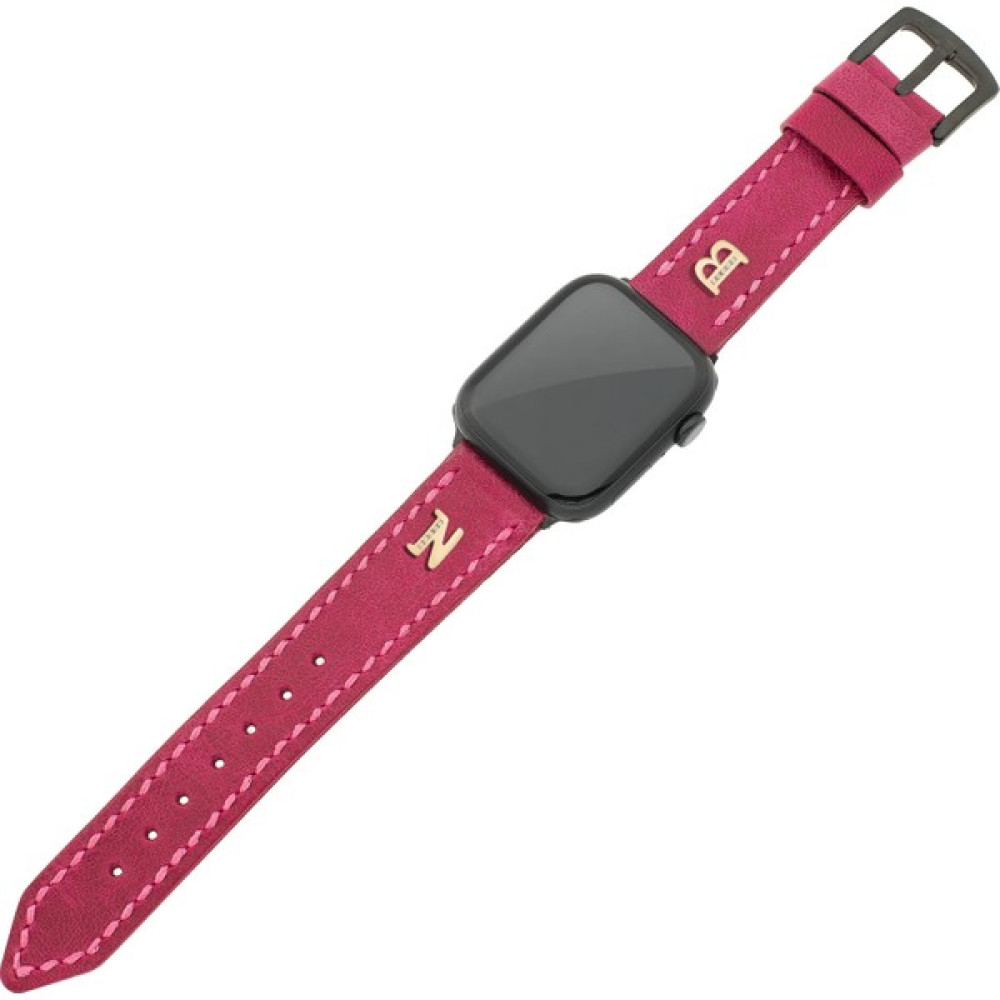 İsminize Özel Altın Harfli Deri Apple Watch Kordonu - Fuşya Oto Boyaları Fiyatı
