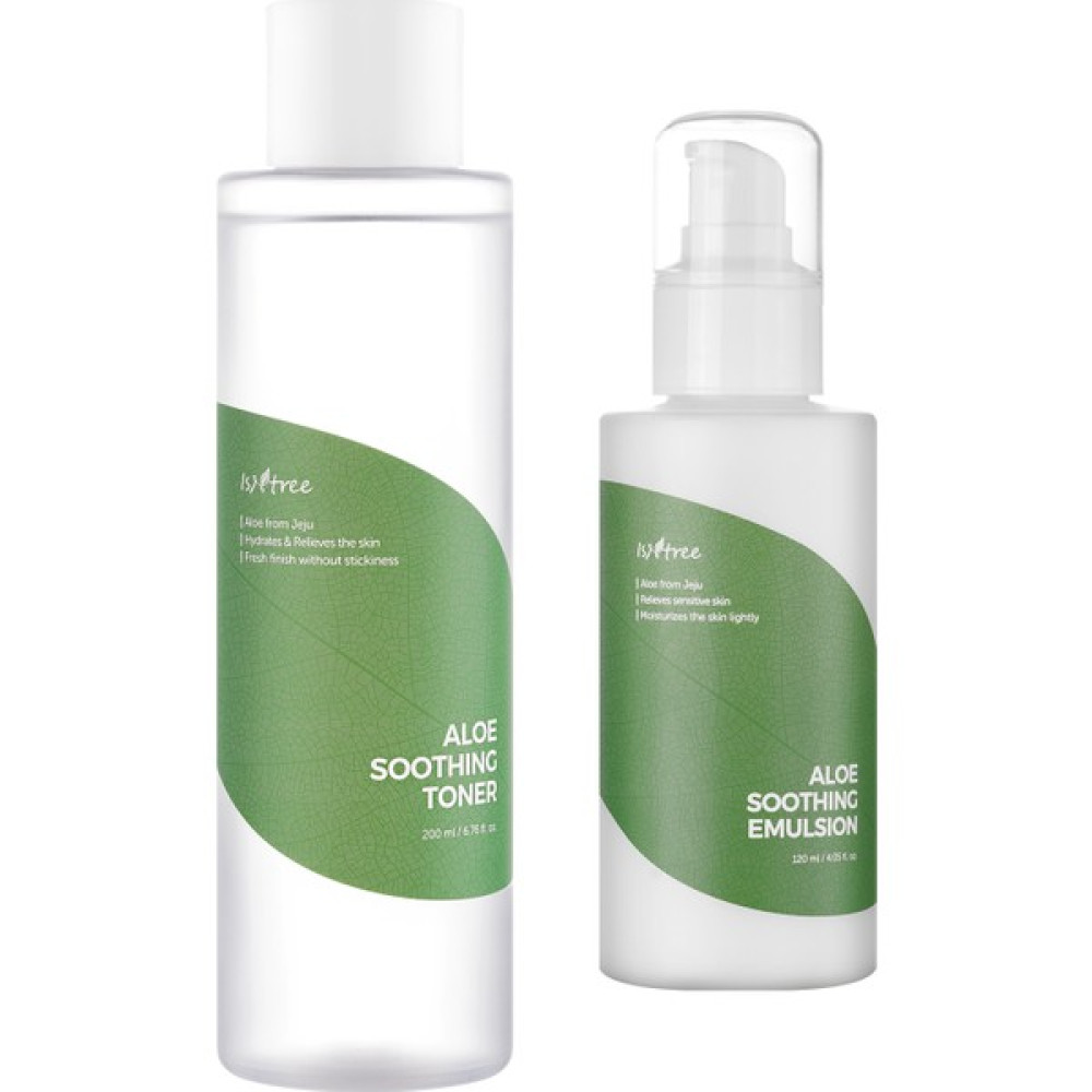 Isntree Tüm Cilt Tipleri Için Yatıştırıcı Bakım Seti (Aloe Soothing Toner 200 ml ve Emulsion 120 Ml) Cilt ve Yüz Bakımı Fiyatı
