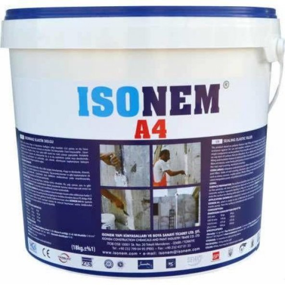Isonem A4 Sizdirmaz Elastik Dolgu 18 Kg Beyaz Boyalar Fiyatı