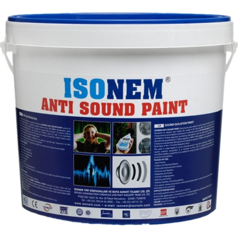 İsonem Anti Sound Paint Ses Yalıtım Boyası 5 Lt İç Cephe Duvar Boyası Fiyatı
