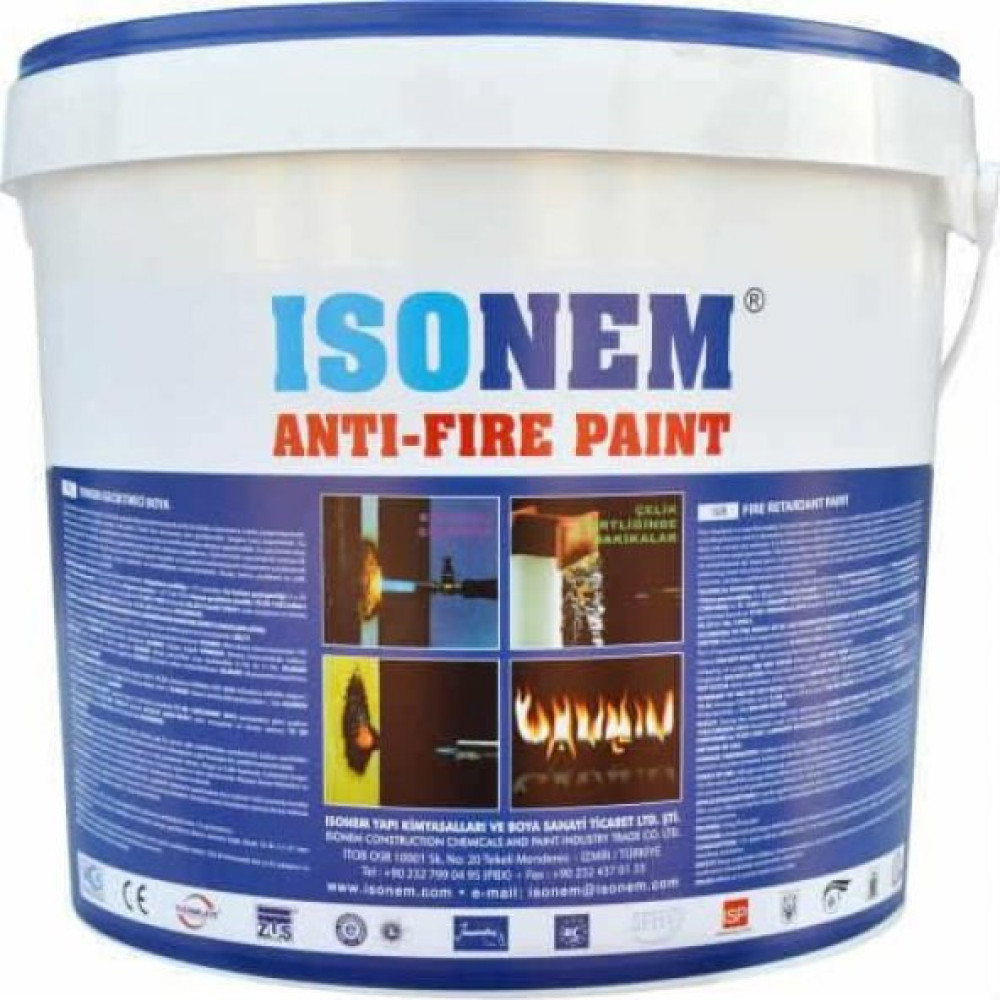 İsonem Antifire Paint Yangın Geciktiren Boya 18 Kg Boyalar Fiyatı