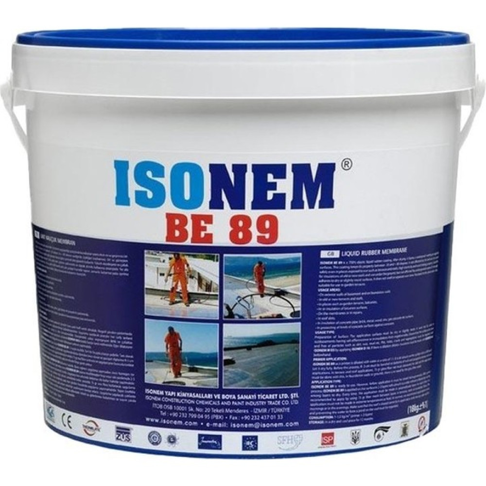 Isonem Be 89 Kauçuklu Likit Bitüm Membran 10 kg Dış Cephe Yalıtım Malzemeleri Fiyatı