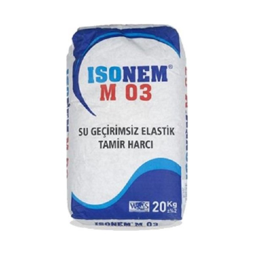 Isonem M 03 Su Geçirimsiz Elastik Tamir Harcı 20 kg Gri İç Cephe Duvar Boyası Fiyatı