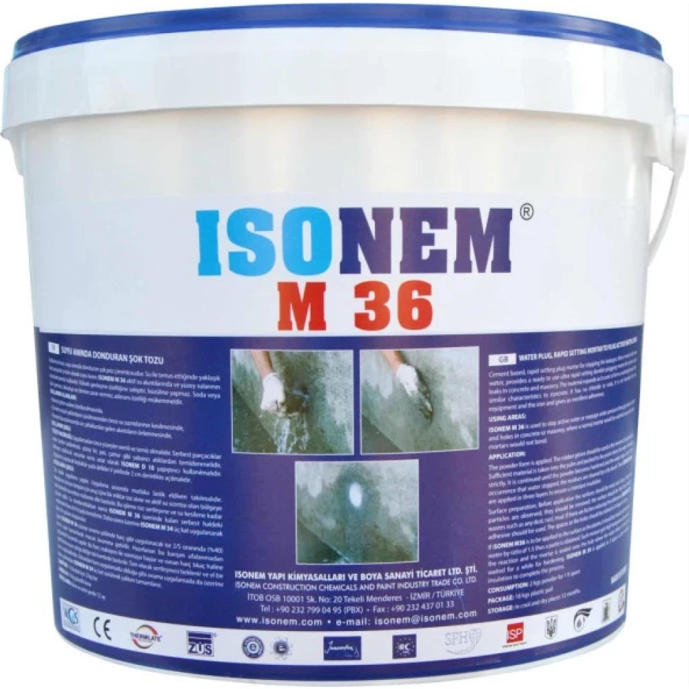 Isonem M 36 Sok Su Durdurma Tozu 18 Kg Boyalar Fiyatı