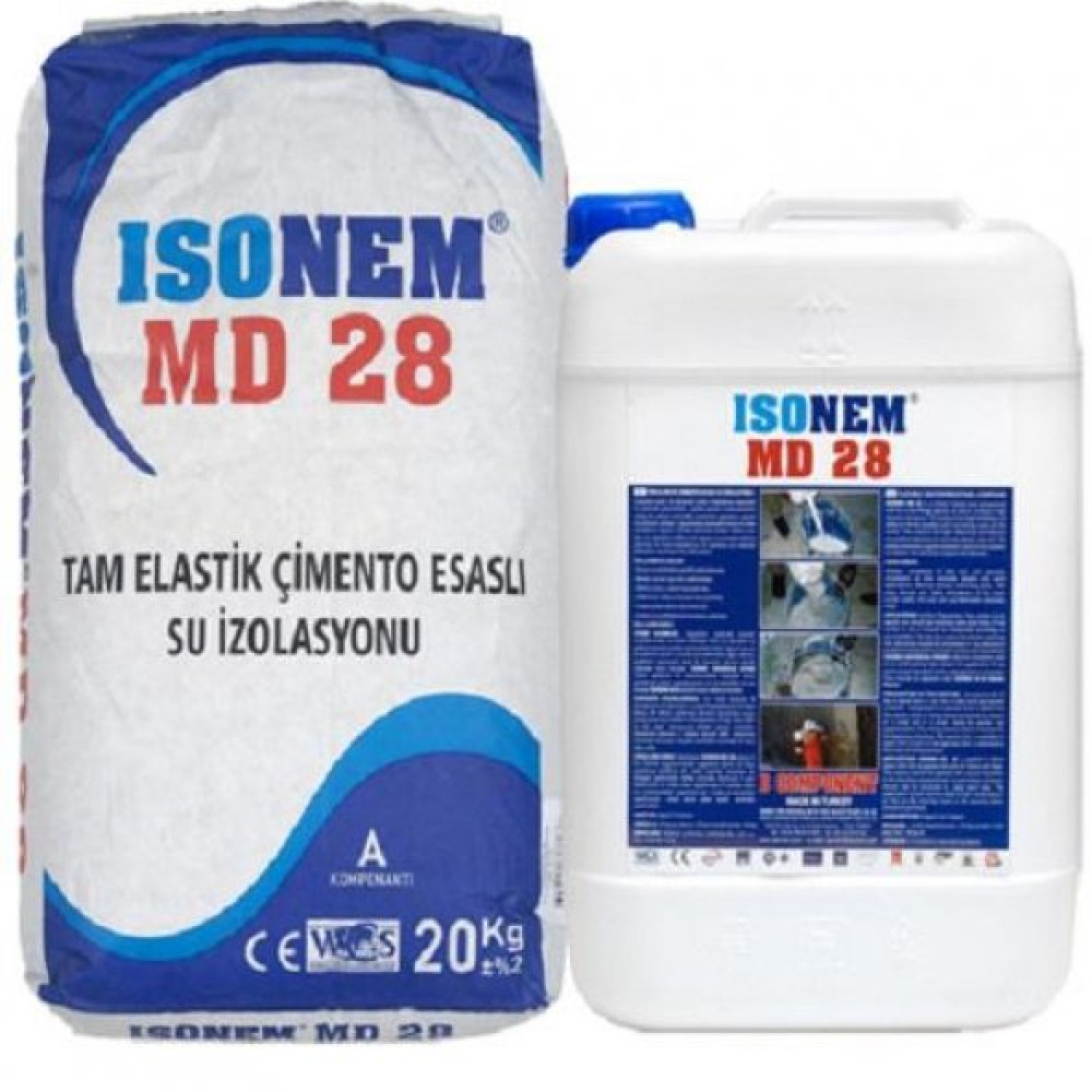Isonem Md28 Tam Elastik Cimento Esasli Su Izolasyonu 30 Kg Boyalar Fiyatı