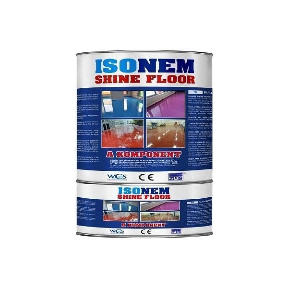 Isonem Shine Floor Parlak Zemin Kaplama 4.5 kg - Metalik Gri İç Cephe Duvar Boyası Fiyatı