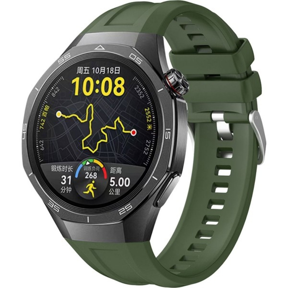 Israh Huawei Watch Gt5 Pro 46 mm KRD-130 Silikon Kordon Strap Kayış - Yeşil Giyilebilir Teknoloji Aksesuarları Fiyatı