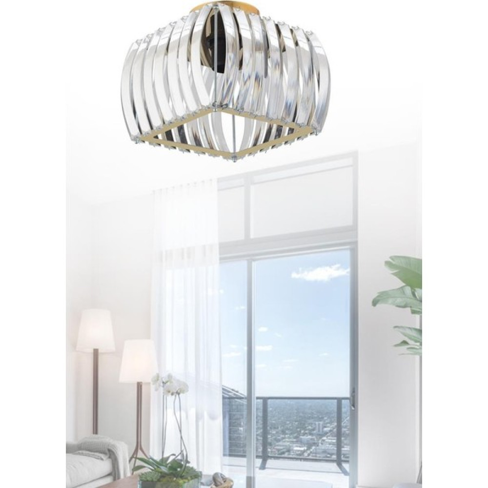 Istanbul Avize Plafonyer Tavan Elmas Kare Gold 25'lik Kristal Taşlı Avize Avize Fiyatı