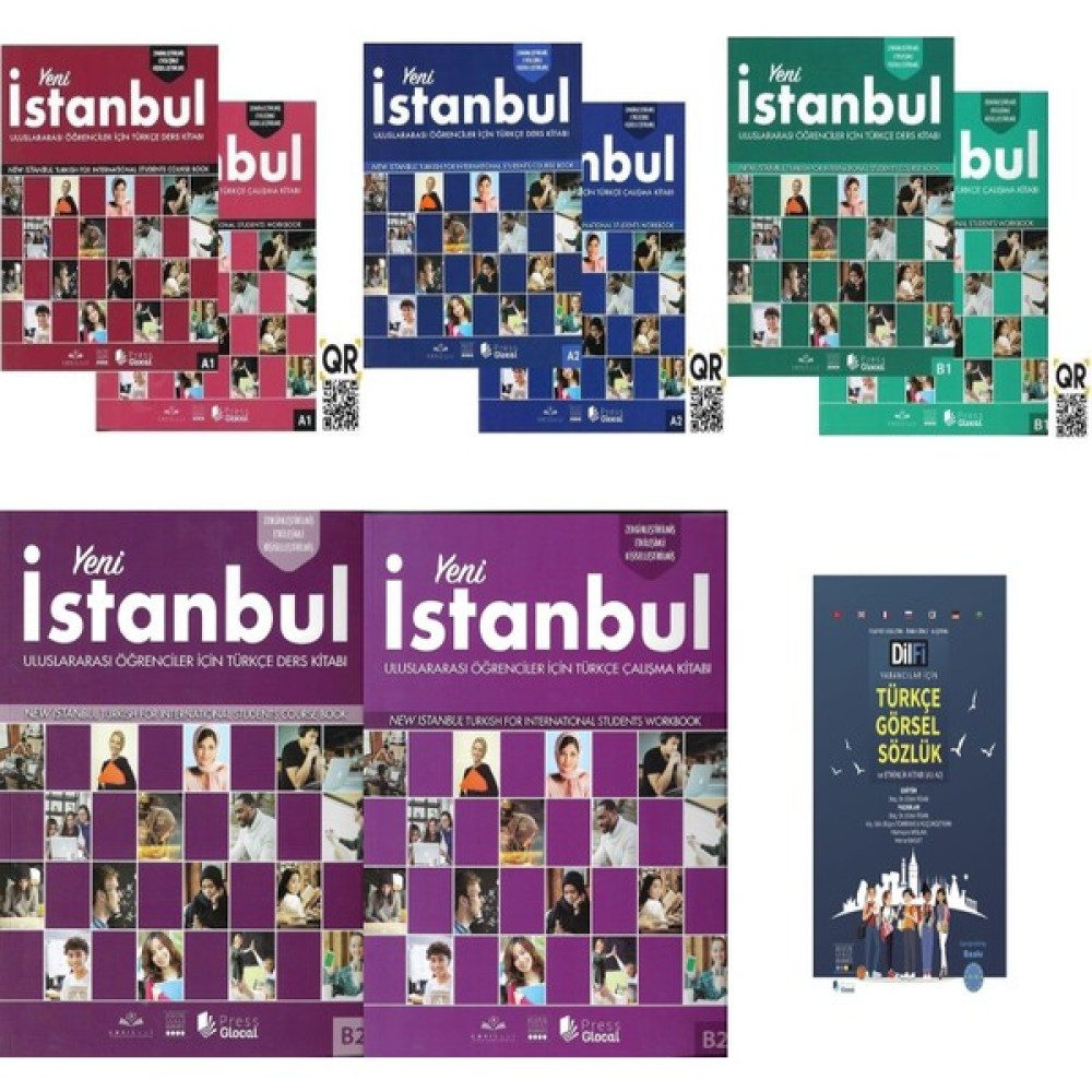 Istanbul Kültür Sanat Basımevi Yeni A1-A2-B1-B2 Ders Çalışma + Qr Kod Yabancılar Için Set (Dilfi A1-A2 Görsel Türkçe Sözlük) Türkçe Fiyatı