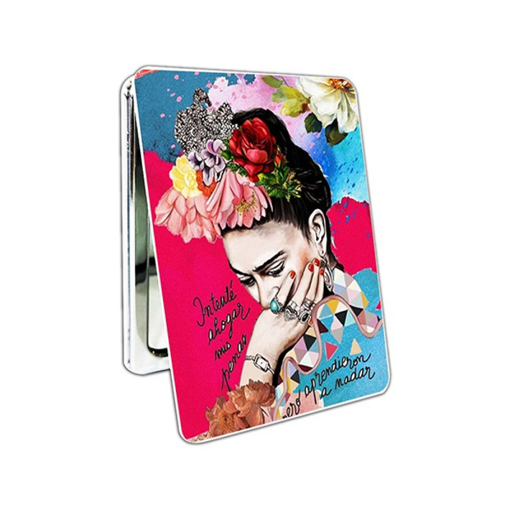 İşte Bu Frida Kahlo Baskılı Dikdörtgen Kişiye Özel Isim Baskılı Cep Aynası 8x6 cm (Kapaklı ve Büyüteçli) Oto Boyaları Fiyatı