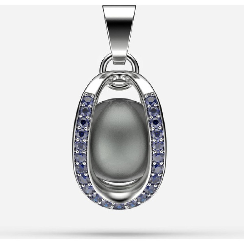 İstiridye İnci Sonsuz Tutku Safir Kolye Seti ( 9-10 Mm Tahiti Aaa Kalite) Gümüş Kolye Fiyatı