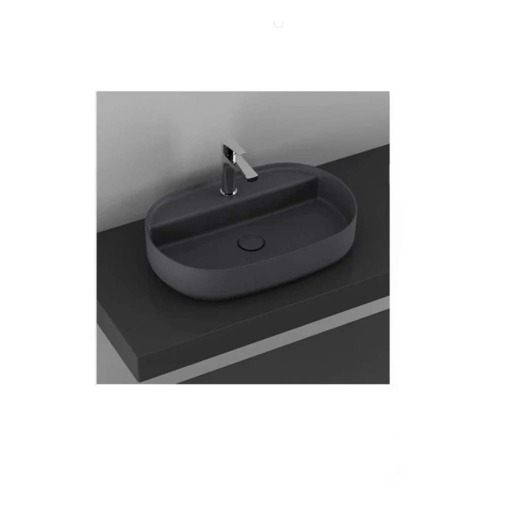 İsvea Infinity Batarya Delikli Tezgah Üstü Lavabo 60 Cm Antrasit Extra 10Nf65060 Lavabo Fiyatı