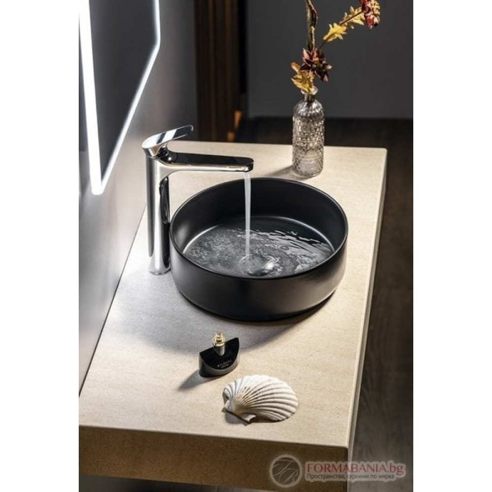 Isvea Infinity Ø 36 cm Tezgahüstü Lavabo - Siyah Lavabo Fiyatı