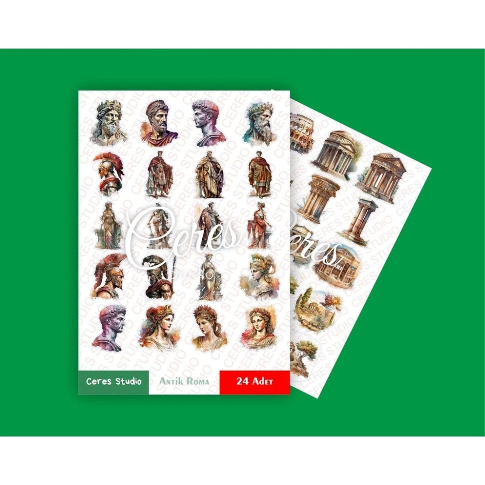 Italya Antik Roma Tema Sticker Set Ancient Rome 2 Sayfa 39 Adet Etiket Planlayıcı Bullet Journal Okul Etiketi Fiyatı