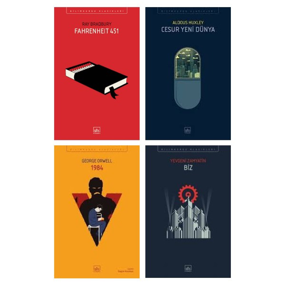 İthaki Yayınları Bilim Kurgu Distopya Klasikleri 4 Kitap Set - Fahrenheit 451 - Cesur Yeni Dünya - 1984 - Biz Bilim Kurgu & Fantastik Fiyatı