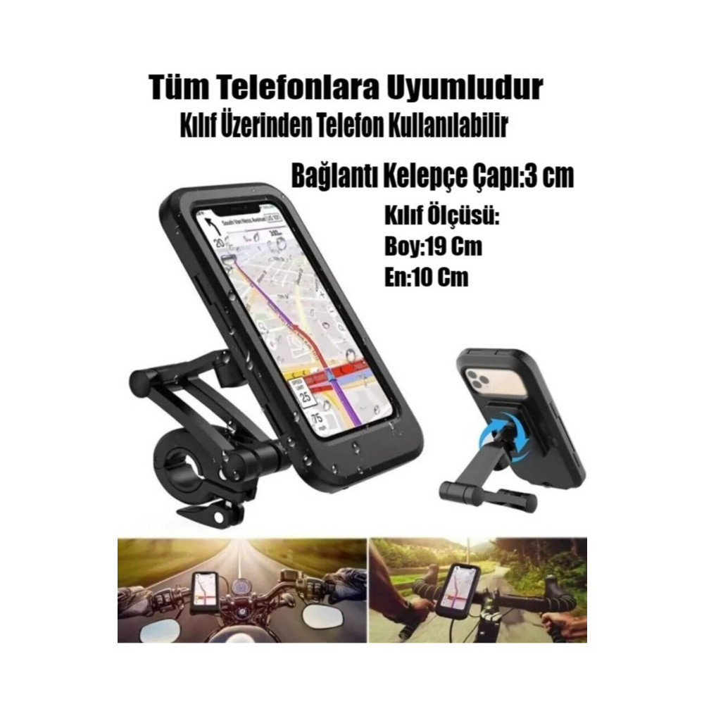 İTHALCİM Mıknatıslı Motorsiklet Bisiklet Telefon Su Geçirmez Tutucu Kılıf Motor Tutacağı Araba & Motorsiklet Aksesuarı Fiyatı