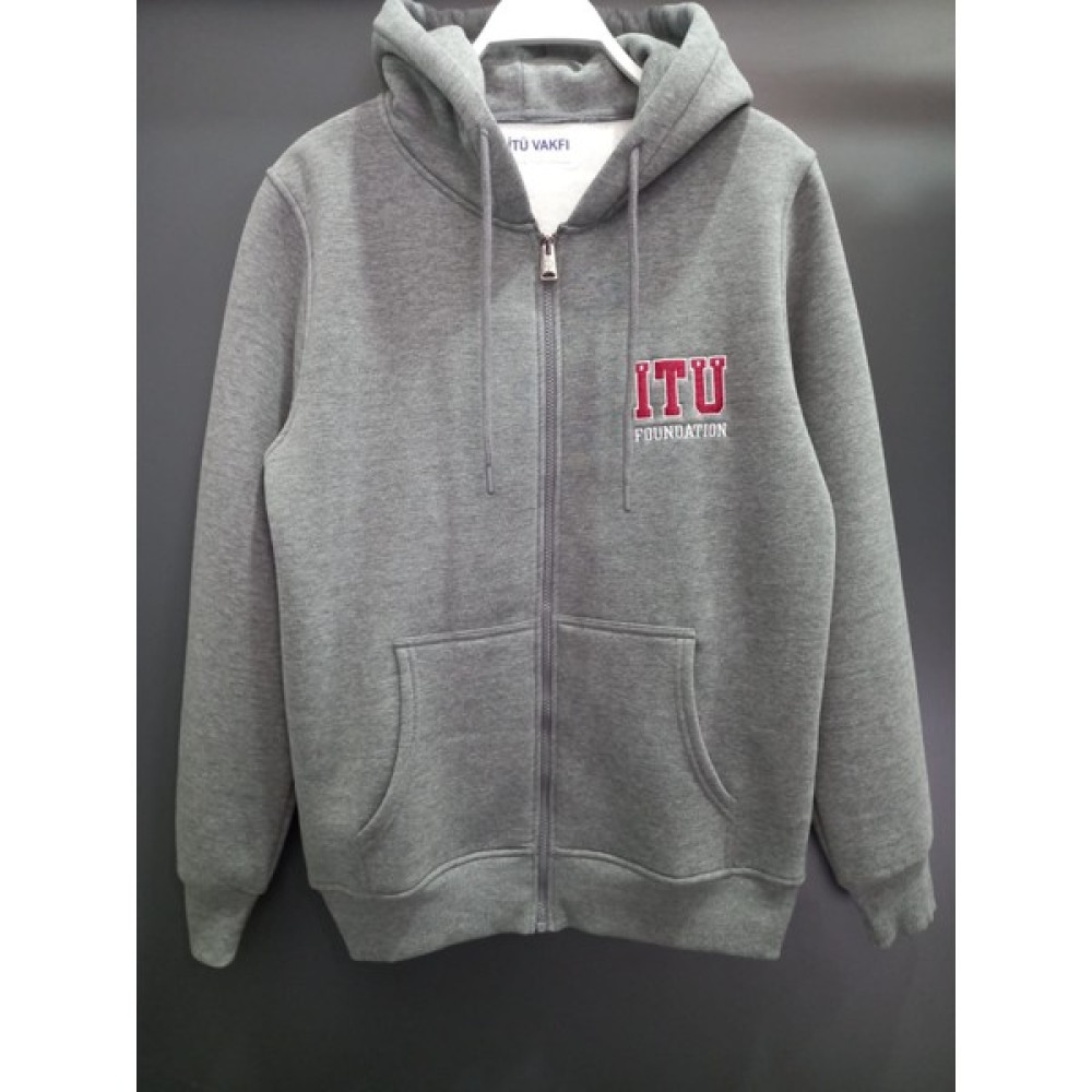 İTÜ Vakfı Itü Vakıf Gri Fermuarlı Sweatshirt Erkek Sweatshirt Fiyatı