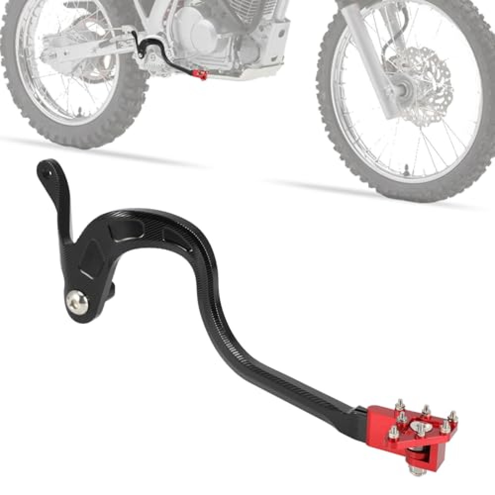 IUVWISN Dirt Bike Rear Brake Pedal Foot Brake Lever CNC Foldable for CRF125F CRF125FB Big Wheel CRF125 2014-2025 Red
