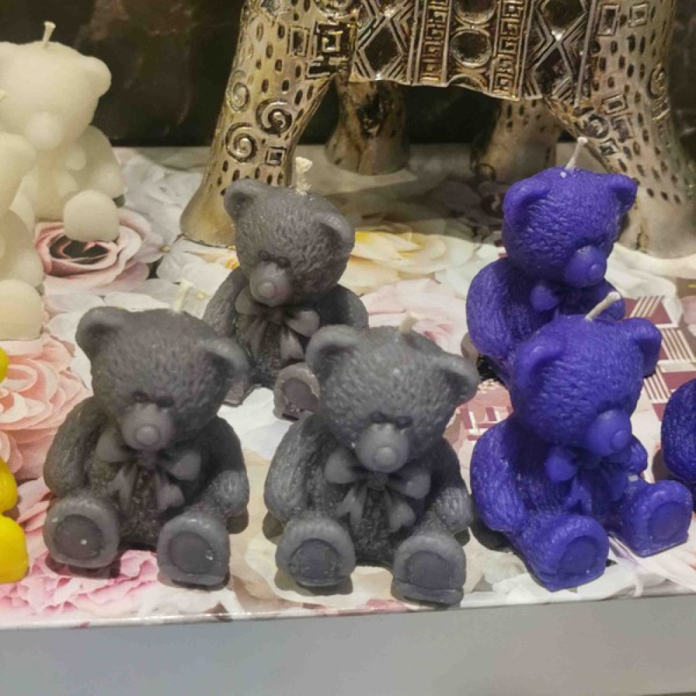 Iv Candles Babyshower 30 Adet Gri Ayıcık Mum - Renkli Dekoratif Mum Fiyatı