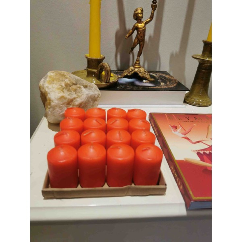 Iv Candles Homedecor 16'lı Kırmızı Mini Bar Mum - Açık Kırmızı Dekoratif Mum Fiyatı