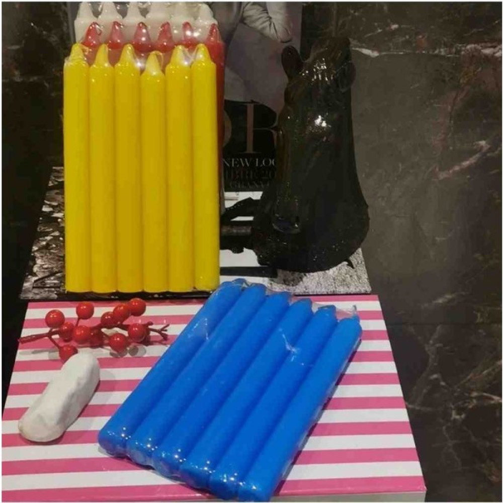Iv Candles Homedecor 6'lı Mavi Bakkal Mumu - 6 Adet Dekoratif Mum Fiyatı