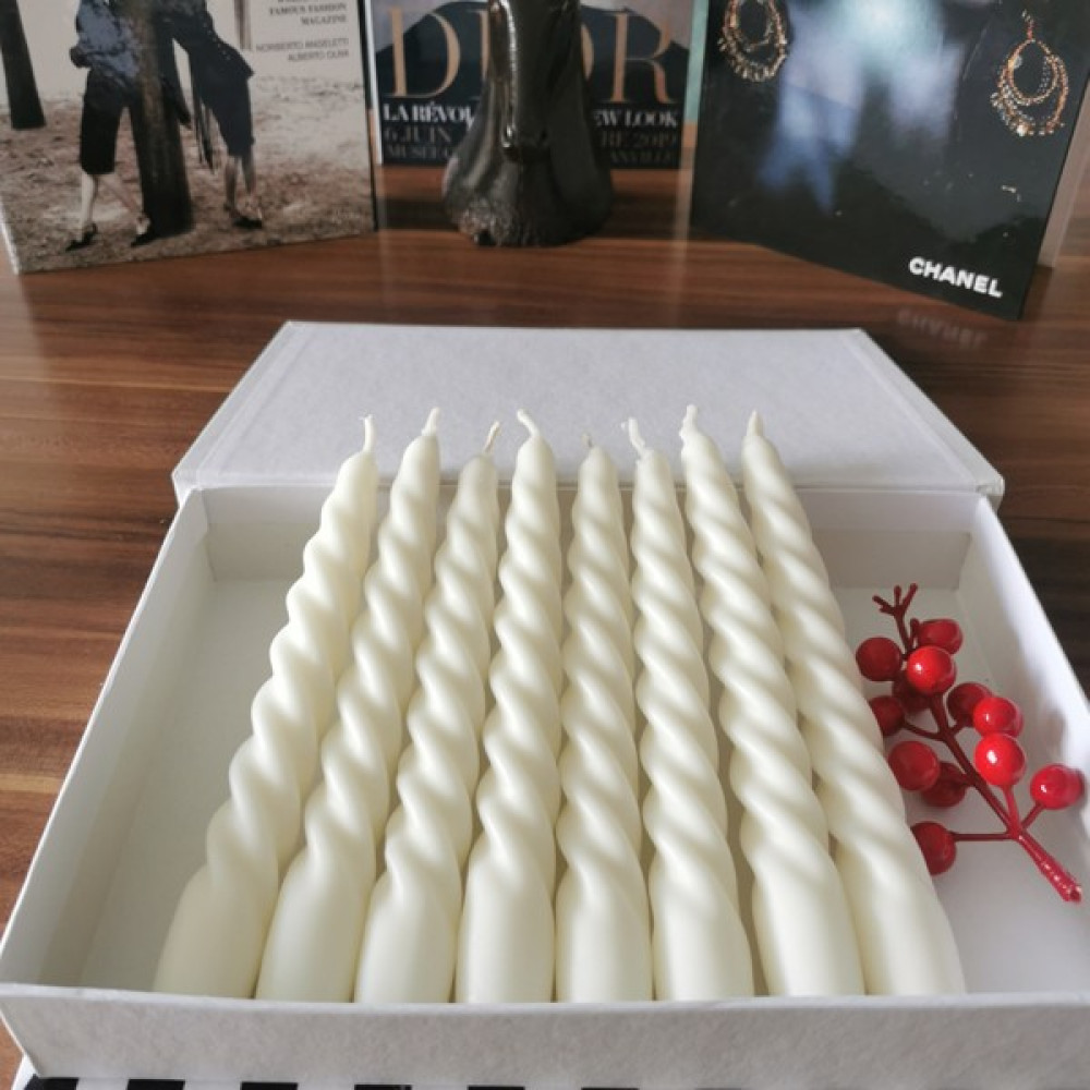 Iv Candles Homedecor Beyaz 3'lü Burgulu Şamdan Mumu Dekoratif Mum Fiyatı