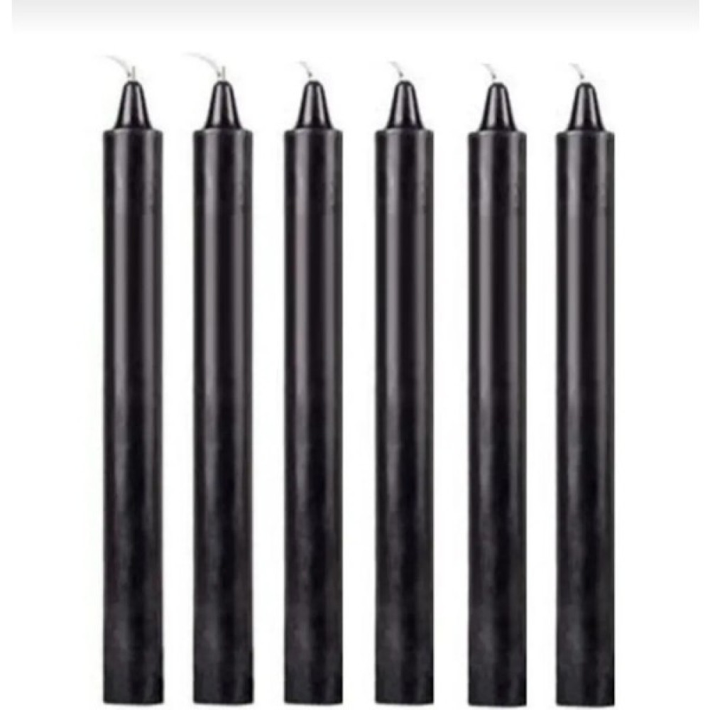 Iv Candles Homedecor Siyah 6'lı Bakkal Mum - 6 Adet Dekoratif Mum Fiyatı
