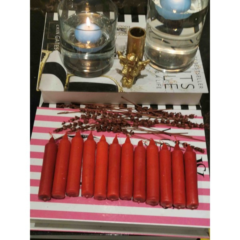 Iv Candles Small 12'li Kırmızı Mini Bakkal Mum Dekoratif Mum Fiyatı