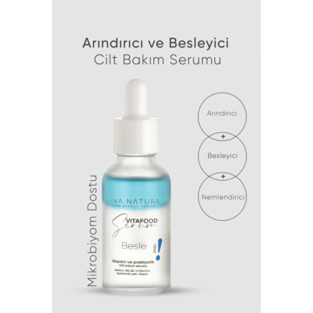 Iva Natura Arındırıcı ve Besleyici Cilt Bakım Serumu Prebiyotik Vitamin ve Hyaluronik Asit Içerikli 30 ml Anti-Aging / Yaşlanma Karşıtı Fiyatı