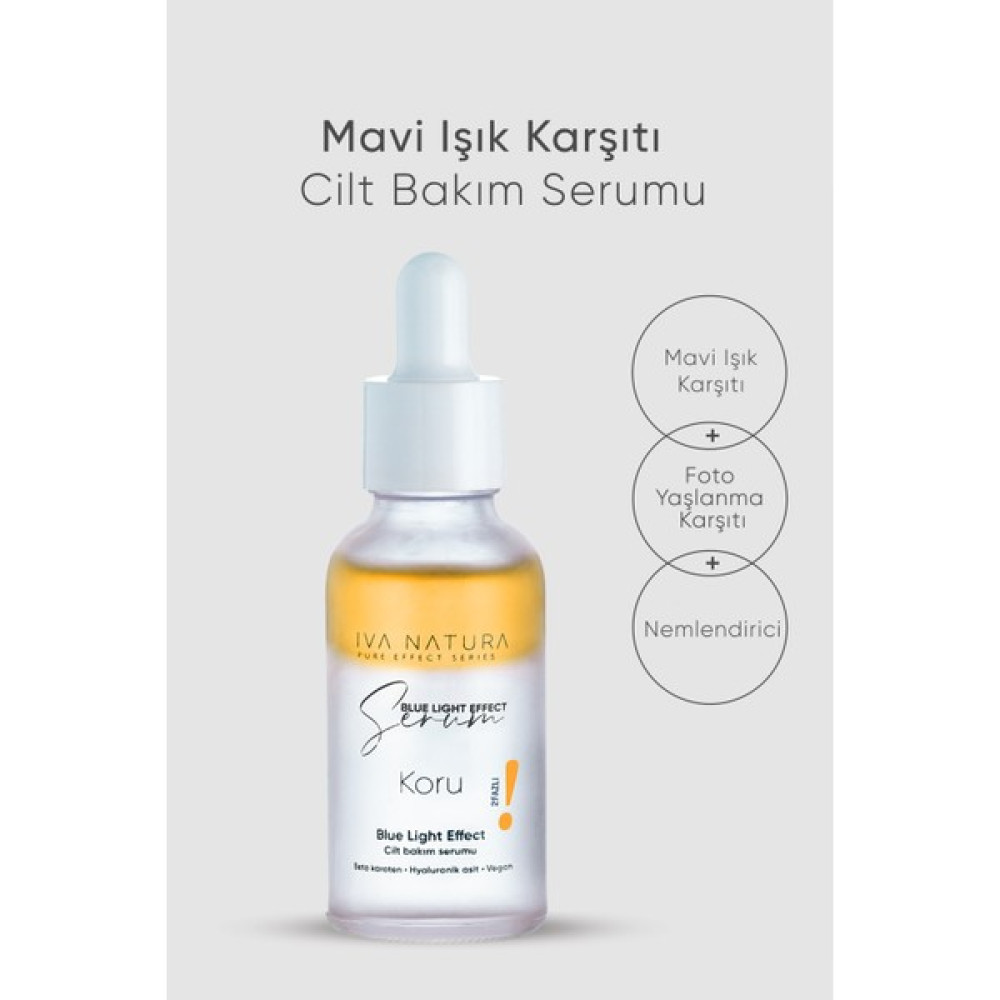 Iva Natura Mavi Işık Karşıtı Yenileyici Cilt Bakım Serumu Beta Karoten Vitamin Ve Hyaluronik Asit Içerikli 30 Ml Anti-Aging / Yaşlanma Karşıtı Fiyatı