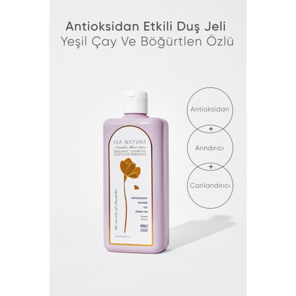 IVA NATURA Organik Antioksidan Etkili Duş Jeli Yeşil Çay Bitki Özlü 350 ML Duş Jelleri ve Banyo Köpükleri Fiyatı