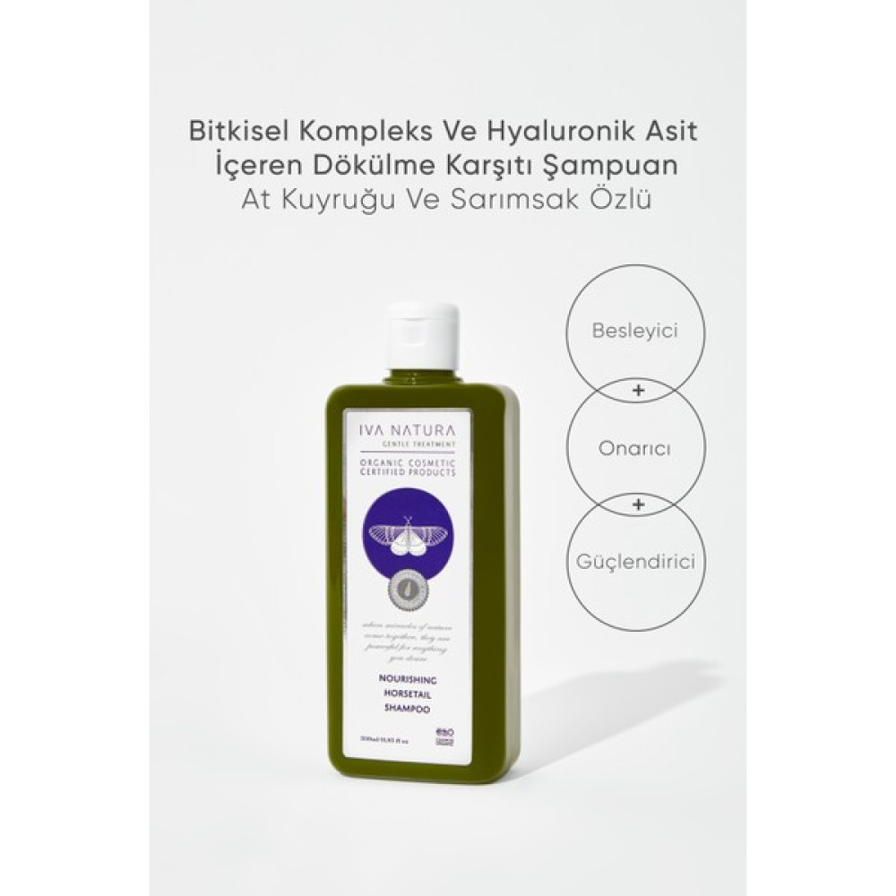 IVA NATURA Organik Hyaluronik Asit İçeren Besleyici Şampuan At Kuyruğu Bitkisi Özlü 350 ML Şampuan ve Saç Kremi Fiyatı