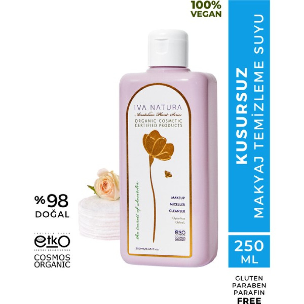 IVA NATURA Organik Makyaj Temizleme Suyu Meyan Bitkisi Özlü 250 ML Makyaj Temizleyicileri Fiyatı