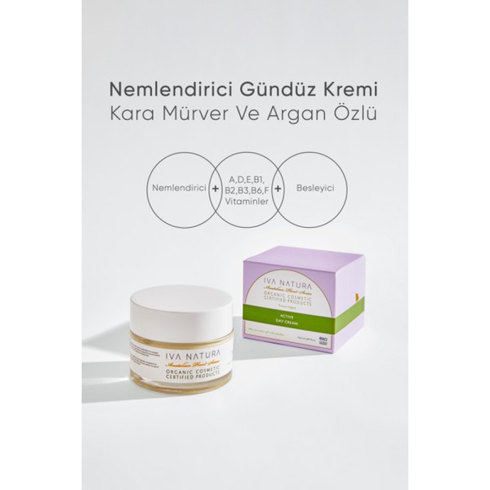 IVA NATURA Organik Nemlendirici Gündüz Kremi Buğday Ruşeymi ve Mürver Özlü 50 ML Nemlendiriciler Fiyatı