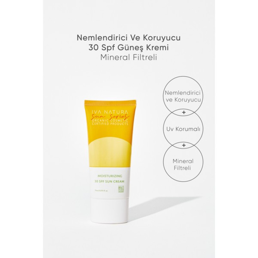 IVA NATURA Organik Nemlendirici ve Koruyucu 30 SPF Güneş Kremi 75 ML Güneş Kremleri ve Losyonları Fiyatı