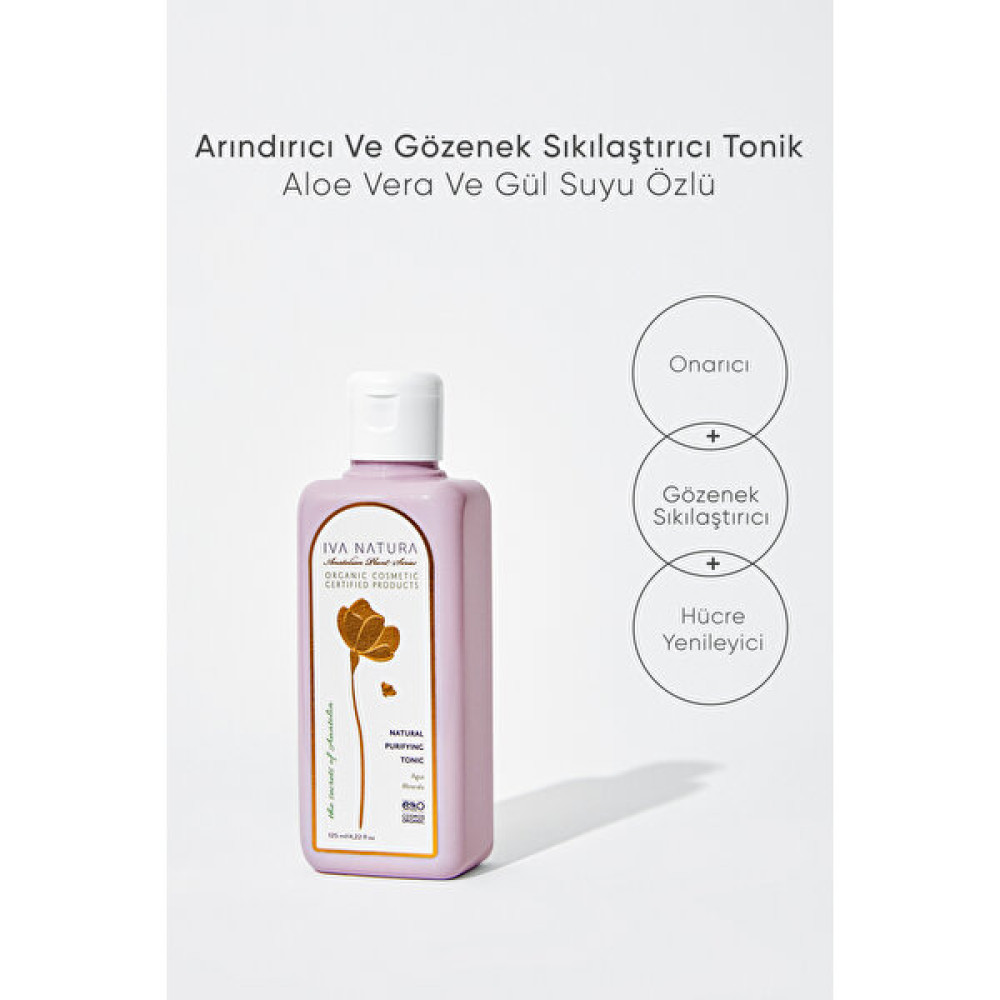 IVA NATURA Organik Yüz Bakım Toniği Gül Suyu Özlü 125 ML Cilt Temizleme ve Peeling Fiyatı