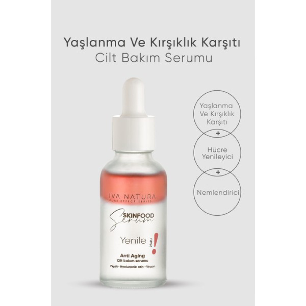 Iva Natura Yaşlanma Ve Kırşıklık Karşıtı Cilt Bakım Serumu Peptit Ve Hyaluronik Asit Içerikli 30 Ml Anti-Aging / Yaşlanma Karşıtı Fiyatı
