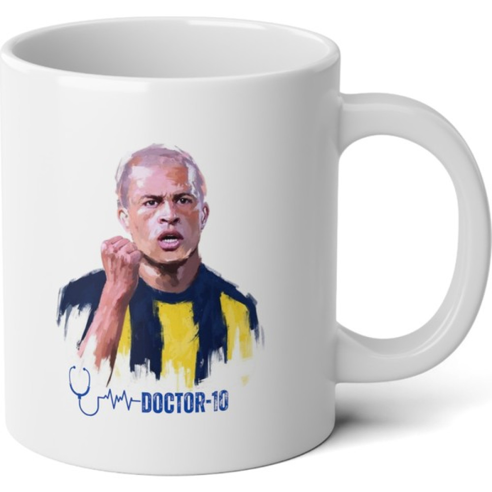 Ivart Alex Doctor 10-Futbol Özel Tasarım Baskılı Premium Porselen Kupa Bardak (Fenerbahçe) - Beyaz - 300 ml Fincan / Bardak / Kahve Takımı Fiyatı