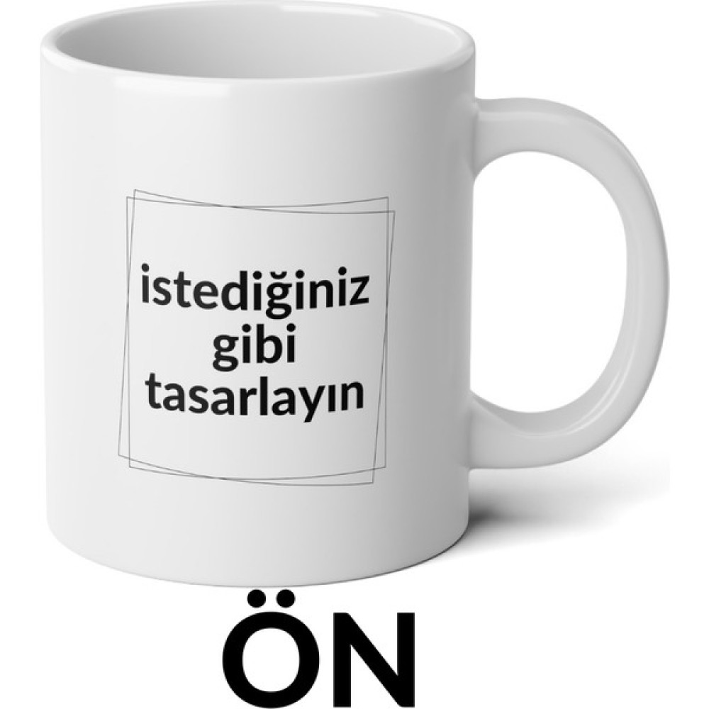 Ivart Kişiye Özel Tasarlanabilen Baskılı Premium Beyaz Porselen Kupa Bardak - 330 ml Fincan / Bardak / Kahve Takımı Fiyatı